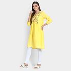 Ladies' Cotton Kurta, पीला, small image number null